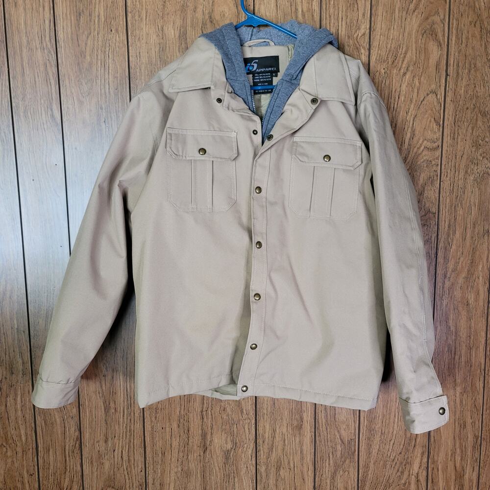 i 5 Apparel Beige Water resistant Jacket  Size L